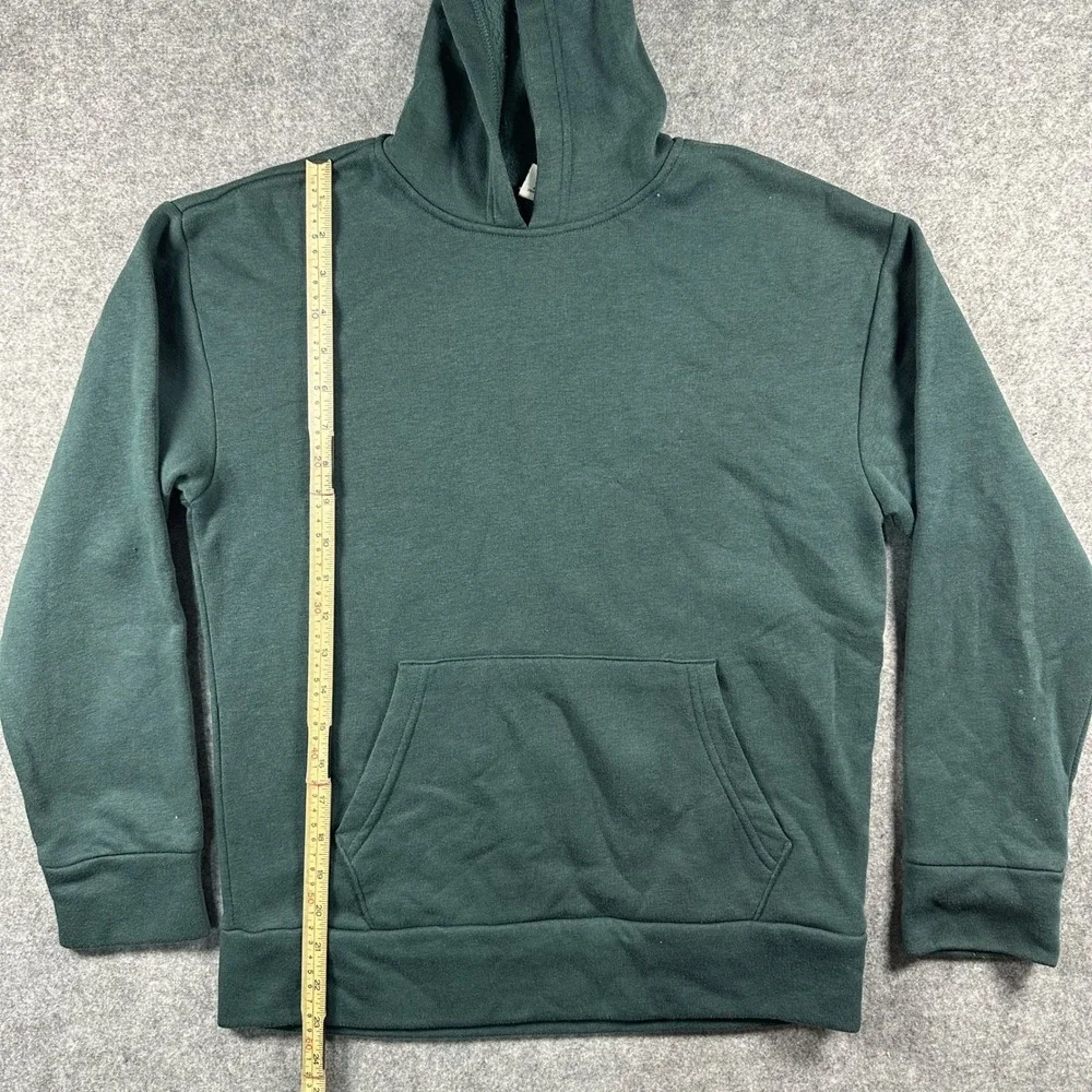 Old Navy Pullover Hoodie XL Green Solid Cotton Blend Fleece